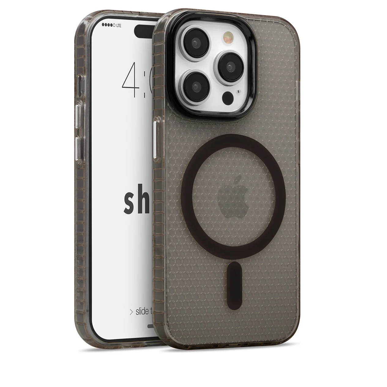 ESTUCHE SHOX IPHONE 15 PRO MAX GRIS MAG